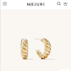 Mejuri croissant some hoops. Gold. New with box